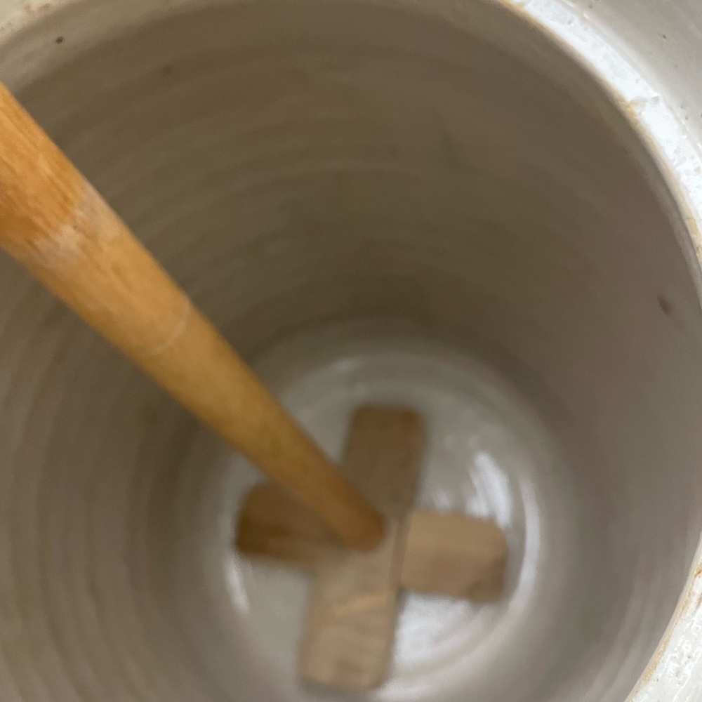 Marshall Pottery Vintage Stoneware Butter Churn Crock, and Drink Despencer Crock - Picture 7 of 7